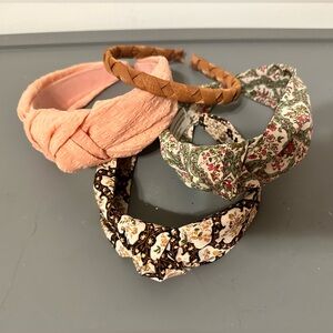 Floral and Braided Headband Set
